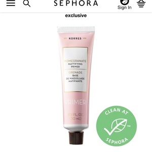 Korres primer from Sephora,  for oily skin people.